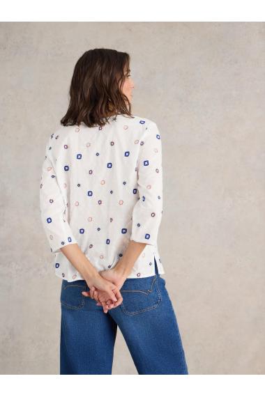 White Stuff Rae Organic Cotton Top in IVORY MLT Art. WS441440