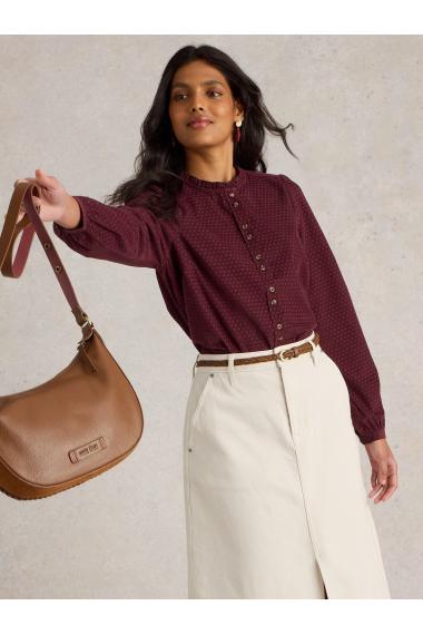 White Stuff Daria Cord Spot Shirt in MID PLUM Art. WS441446