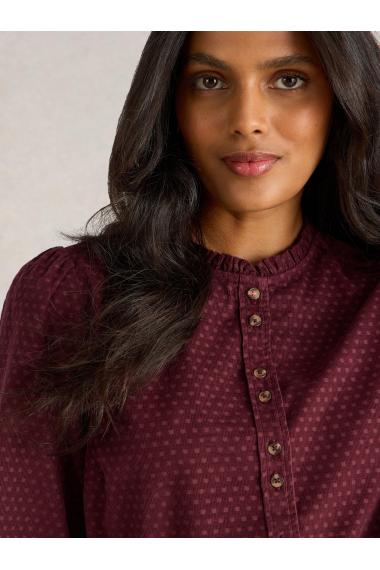 White Stuff Daria Cord Spot Shirt in MID PLUM Art. WS441446