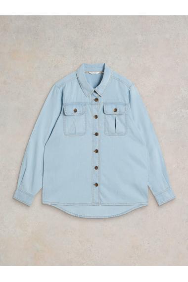 White Stuff Demi Cargo Shirt in LGT DENIM Art. WS441448