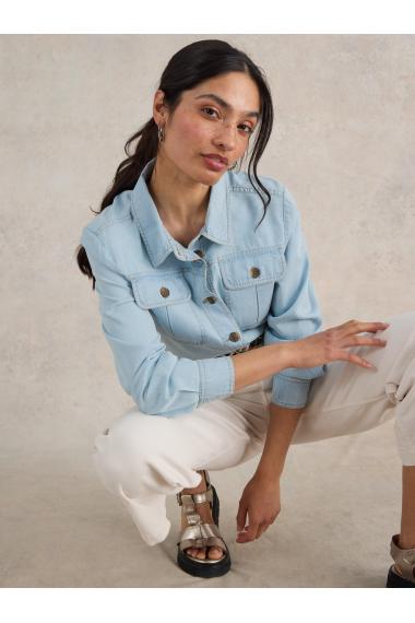 White Stuff Demi Cargo Shirt in LGT DENIM Art. WS441448