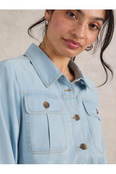 White Stuff Demi Cargo Shirt in LGT DENIM Art. WS441448