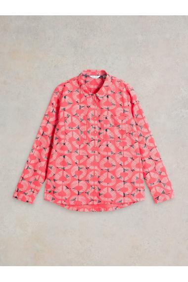 White Stuff Sophie Organic Cotton Shirt in RED PR Art. WS441454