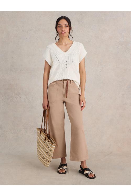 White Stuff Tia Wide Leg Crop Jean in DK NAT Art. WS441459