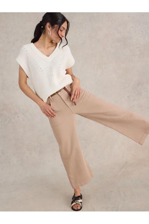 White Stuff Tia Wide Leg Crop Jean in DK NAT Art. WS441459