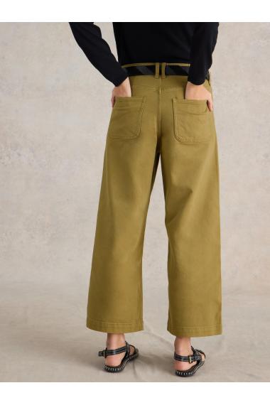 White Stuff Tia Wide Leg Crop Jean in KHAKI GRN Art. WS441459