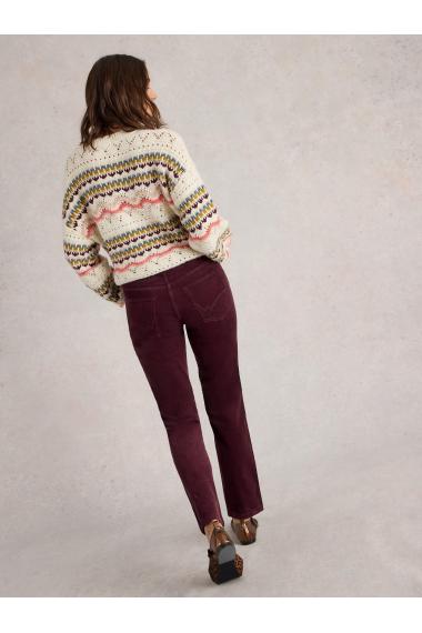 White Stuff Brooke Straight Cord Trouser in MID PLUM Art. WS441493