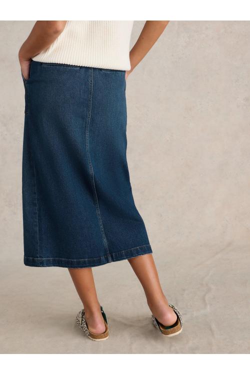 White Stuff Maren Denim Midi Skirt in MID DENIM Art. WS441507