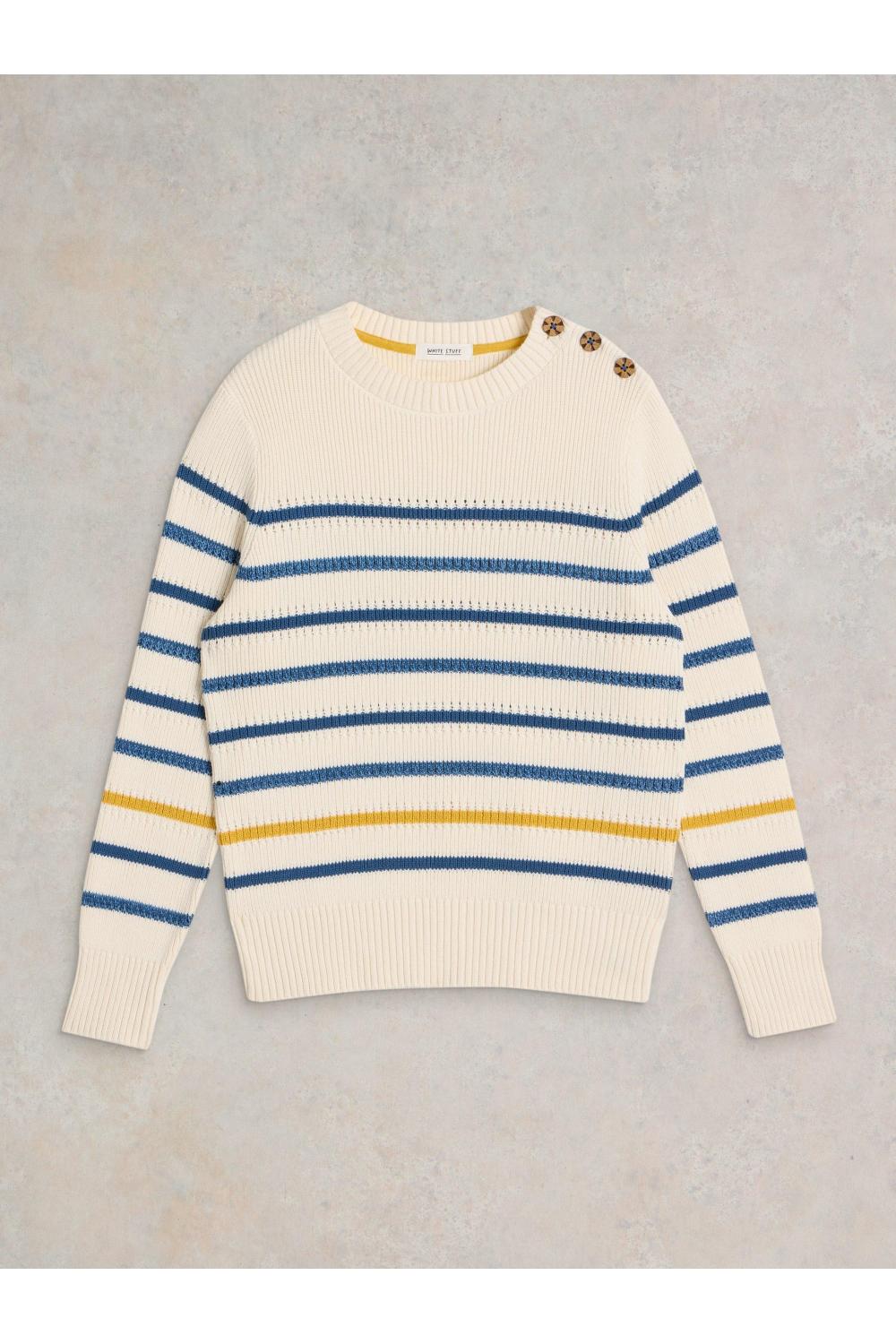 White Stuff ELLIE STRIPE JUMPER in NAT MLT Art. WS441522