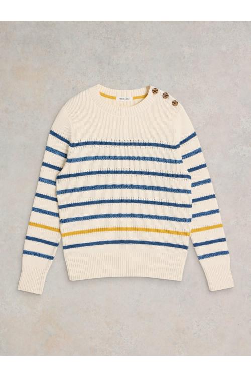 White Stuff ELLIE STRIPE JUMPER in NAT MLT Art. WS441522