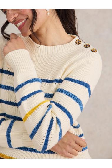 White Stuff ELLIE STRIPE JUMPER in NAT MLT Art. WS441522