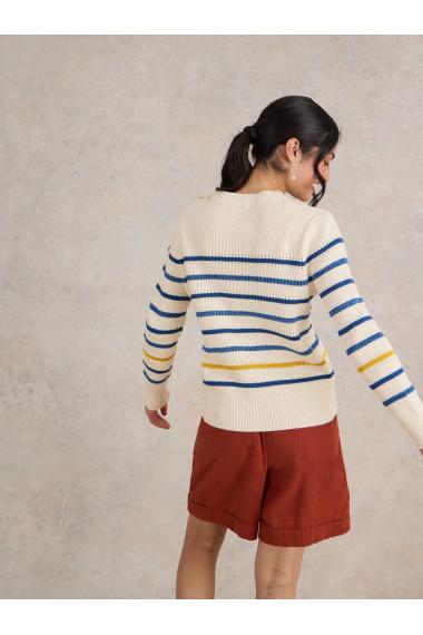 White Stuff ELLIE STRIPE JUMPER in NAT MLT Art. WS441522