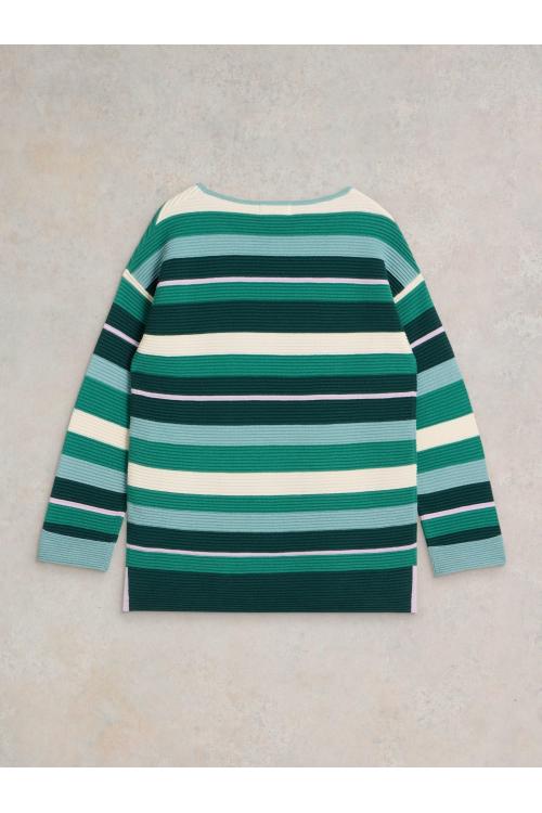 White Stuff JANA STRIPE JUMPER in GREEN MLT Art. WS441530