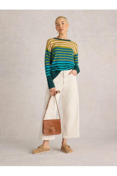 White Stuff OLIVE STRIPE JUMPER in GREEN MLT Art. WS441532