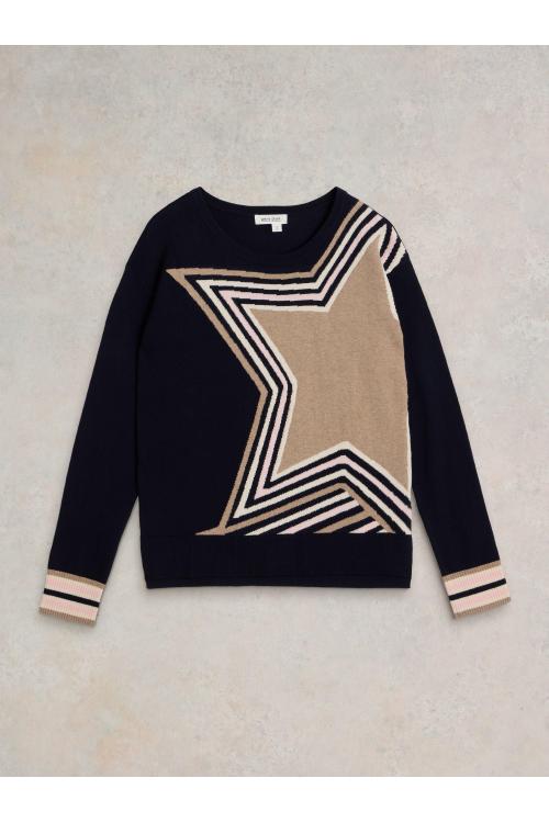 White Stuff CITY STAR JUMPER in NAVY PR Art. WS441539