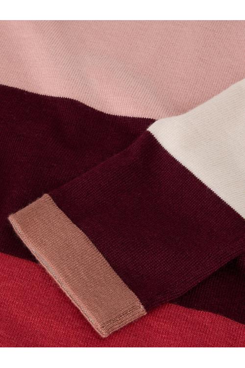 White Stuff COLOUR BLOCK MERINO JUMPER in PLUM MLT Art. WS441633