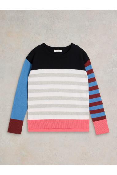 White Stuff CITY STRIPE JUMPER in BLUE MLT Art. WS441641