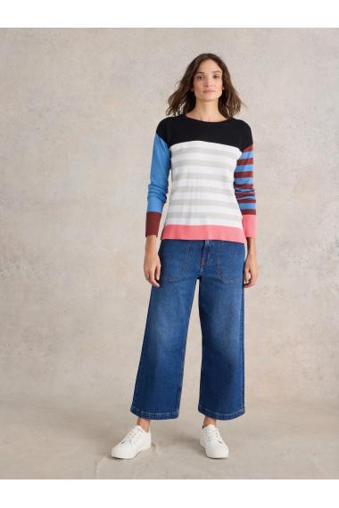 White Stuff CITY STRIPE JUMPER in BLUE MLT Art. WS441641