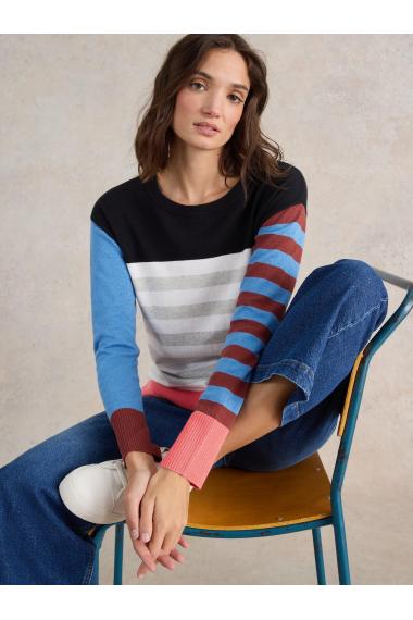 White Stuff CITY STRIPE JUMPER in BLUE MLT Art. WS441641