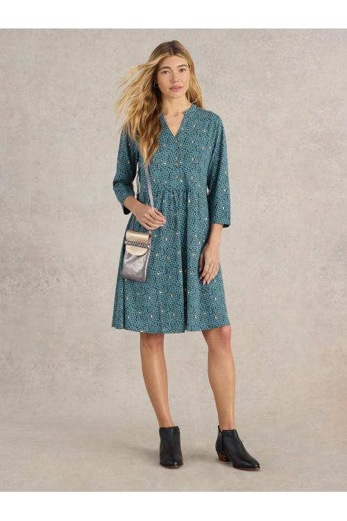 White Stuff Nia Jersey Dress in TEAL PR Art. WS441662