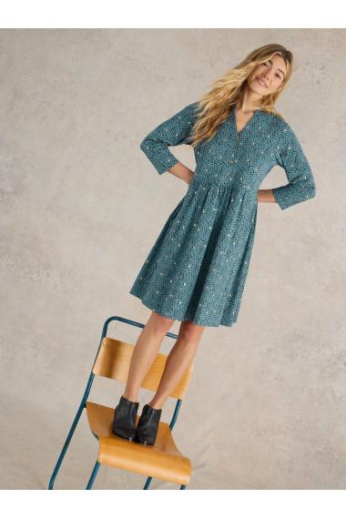 White Stuff Nia Jersey Dress in TEAL PR Art. WS441662