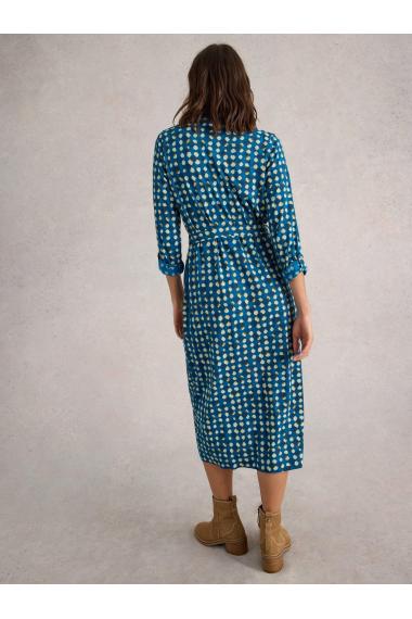 White Stuff Annie Jersey Shirt Dress in BLUE PR Art. WS441666