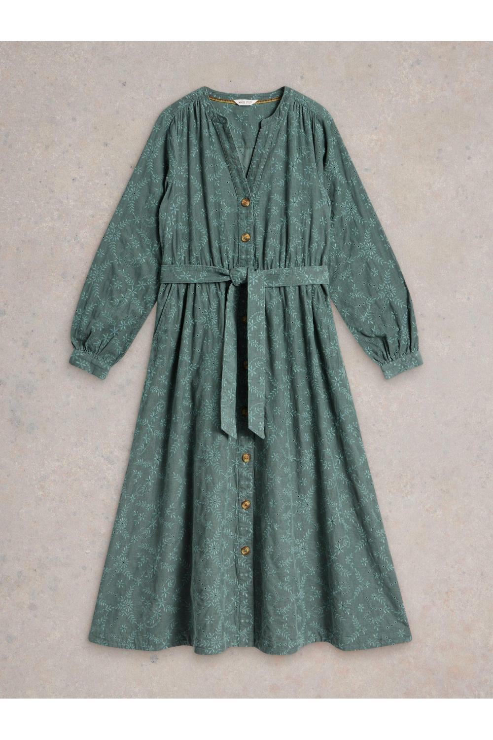 White Stuff Florence Cord Dress in DUS GREEN Art. WS441671