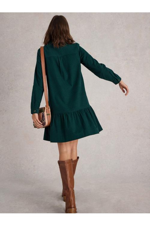 White Stuff Daria Cord Dress in DK GREEN Art. WS441670