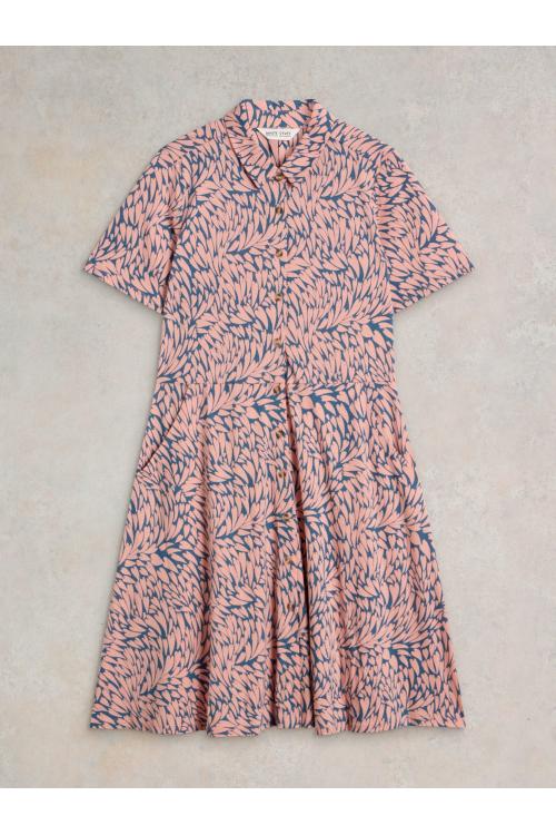 White Stuff Ria Jersey Shirt Dress in PINK PR Art. WS441675