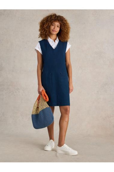 White Stuff Maple Denim Jersey Pinny in MID DENIM Art. WS441677