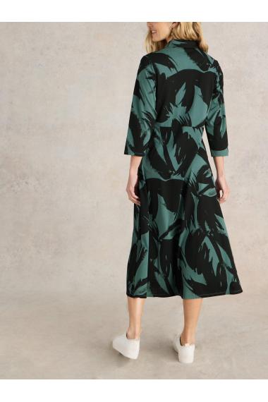 White Stuff Rua Jersey Shirt Dress in GREEN PR Art. WS441680