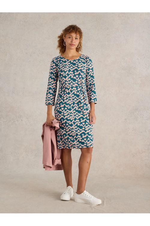 White Stuff Tallie Jersey Dress in TEAL PR Art. WS441681