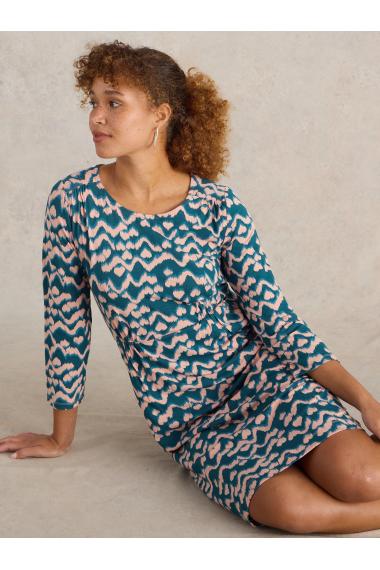 White Stuff Tallie Jersey Dress in TEAL PR Art. WS441681