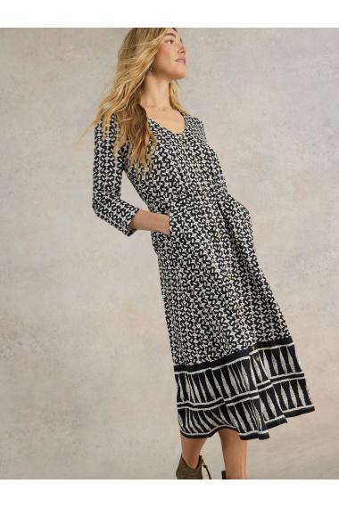 White Stuff Mia Jersey Dress in BLK PR Art. WS441684