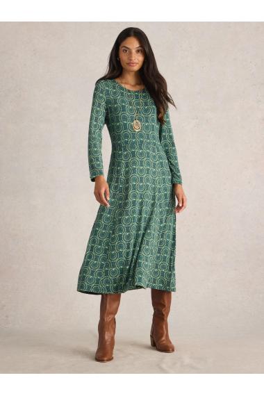 White Stuff Madeline Jersey Dress in TEAL PR Art. WS441685