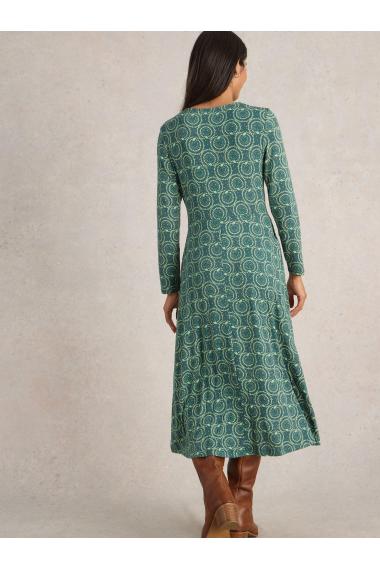 White Stuff Madeline Jersey Dress in TEAL PR Art. WS441685