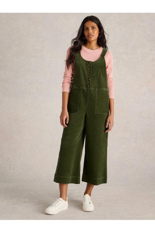 White Stuff Viola Cord Dungaree in DK GREEN Art. WS441719