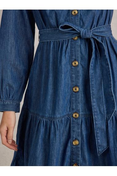 White Stuff Mina Tiered Denim Dress in MID DENIM Art. WS441721