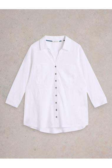 White Stuff MISSY LONGLINE MIX SHIRT in NAT WHITE Art. WS441735