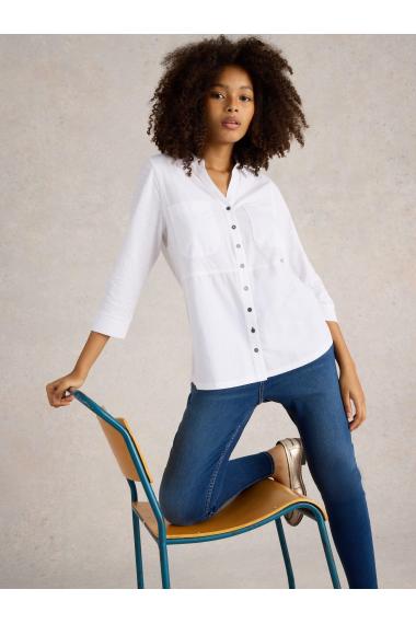 White Stuff MISSY LONGLINE MIX SHIRT in NAT WHITE Art. WS441735