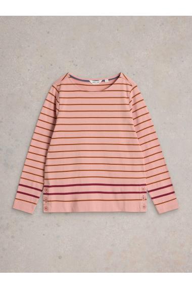 White Stuff WILLOW STRIPE LS TOP in PINK MLT Art. WS441737