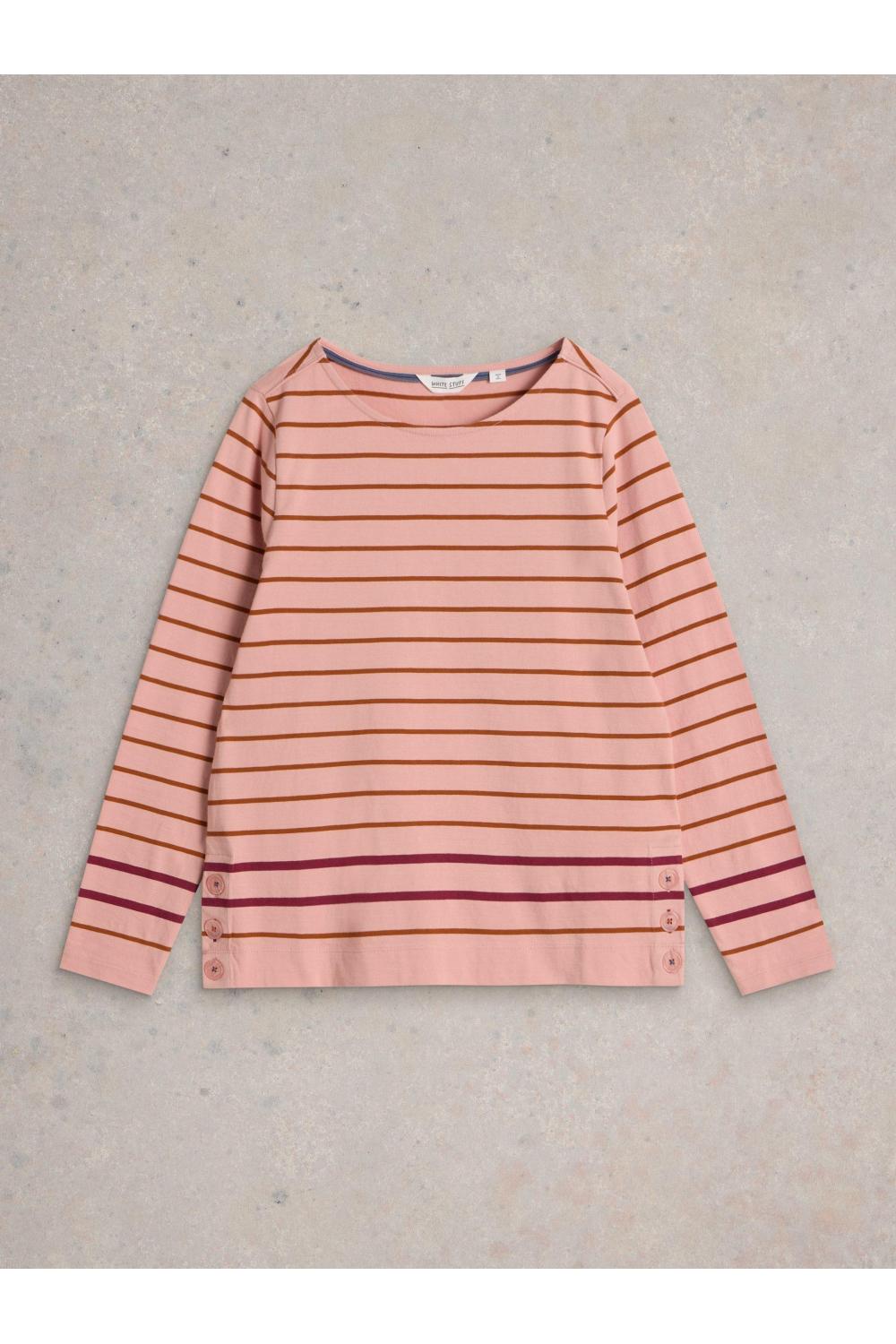 White Stuff WILLOW STRIPE LS TOP in PINK MLT Art. WS441737