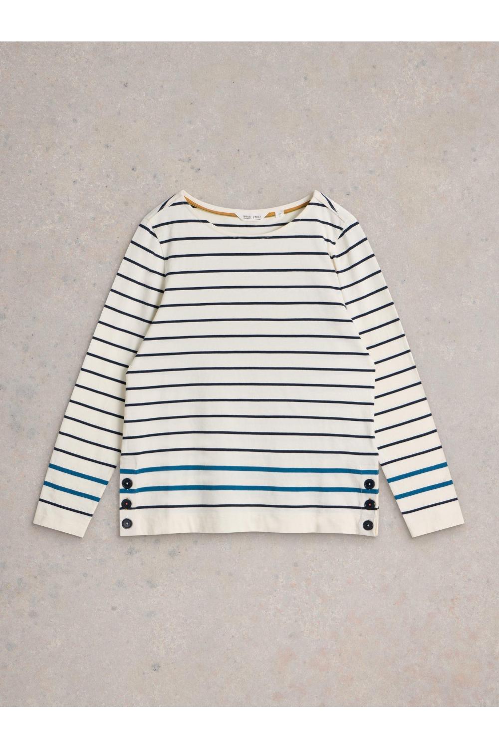 White Stuff WILLOW STRIPE LS TOP in WHITE MLT Art. WS441737