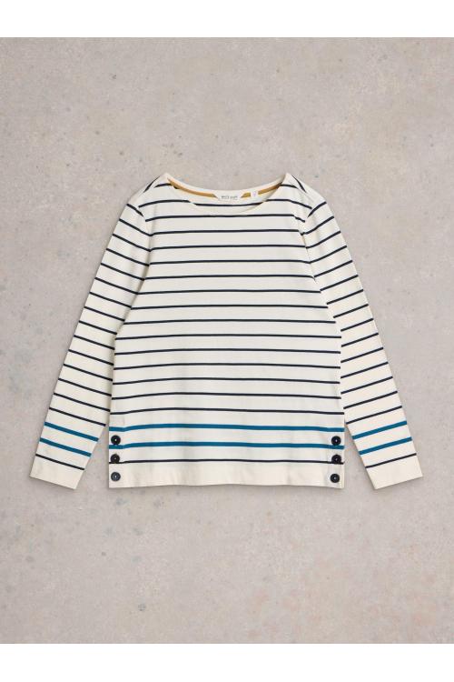 White Stuff WILLOW STRIPE LS TOP in WHITE MLT Art. WS441737