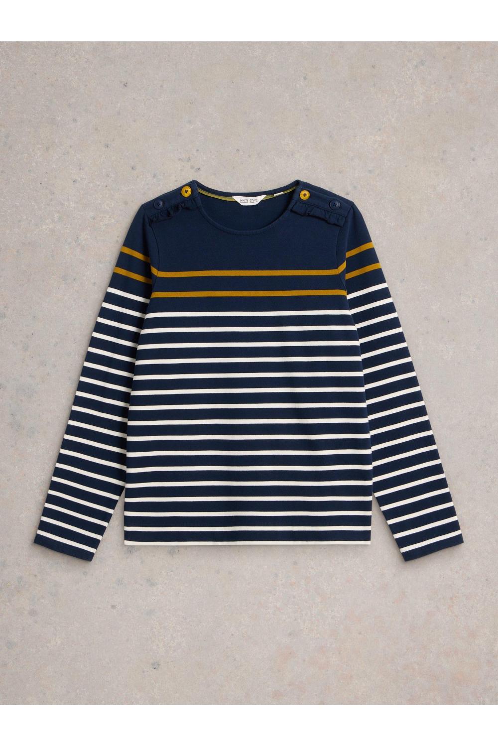 White Stuff WHITNEY STRIPE LS TOP in NAVY MULTI Art. WS441738