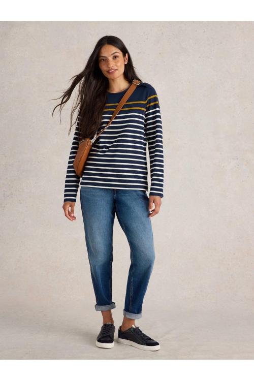 White Stuff WHITNEY STRIPE LS TOP in NAVY MULTI Art. WS441738