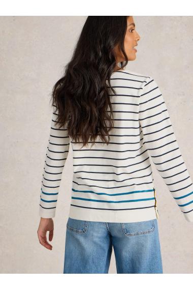 White Stuff WILLOW STRIPE LS TOP in WHITE MLT Art. WS441737