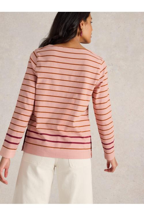 White Stuff WILLOW STRIPE LS TOP in PINK MLT Art. WS441737