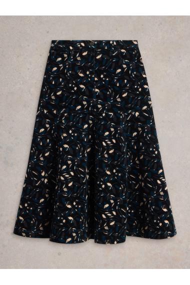 White Stuff Quinn Organic Cord Skirt in BLK PR Art. WS441840