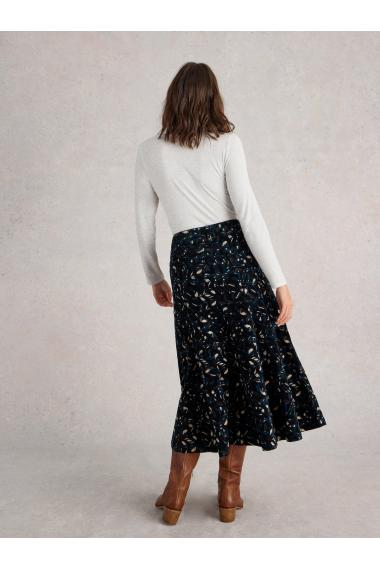 White Stuff Quinn Organic Cord Skirt in BLK PR Art. WS441840